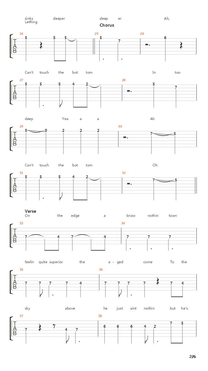 Deep吉他谱