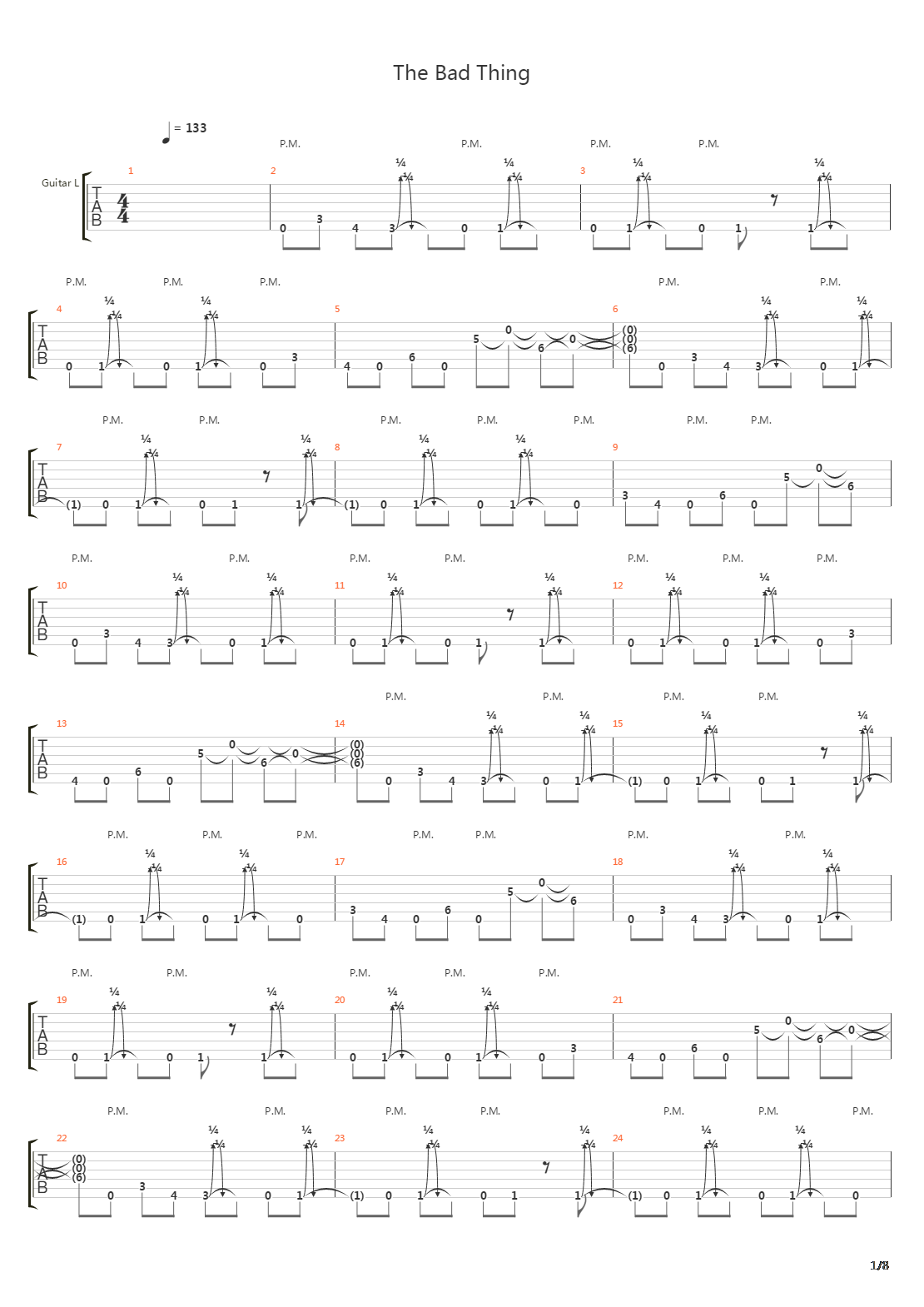 The Bad Thing吉他谱