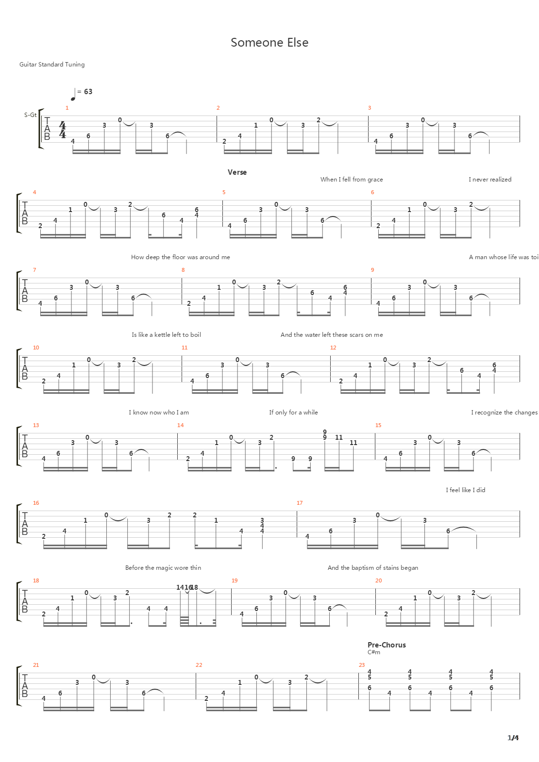 Someone Else吉他谱