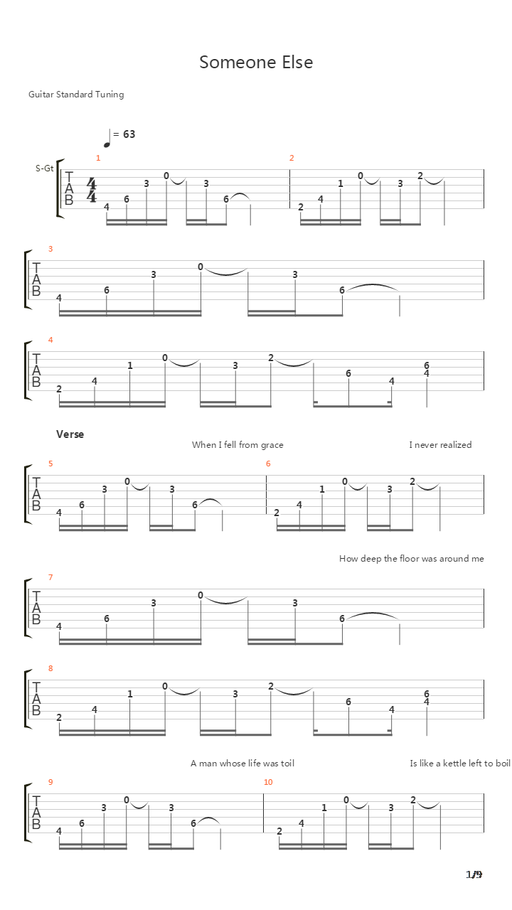 Someone Else吉他谱