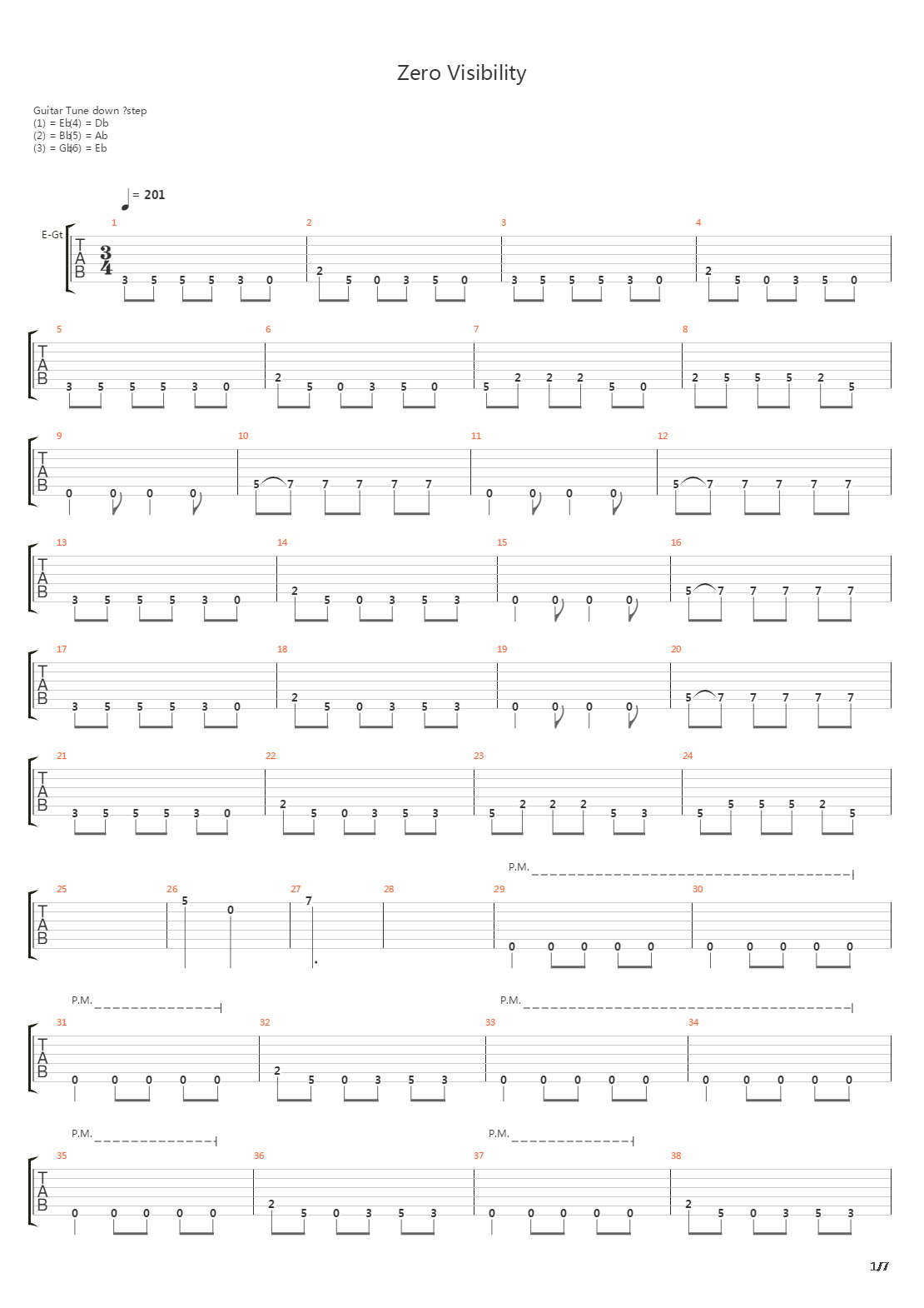 Zero Visibility吉他谱