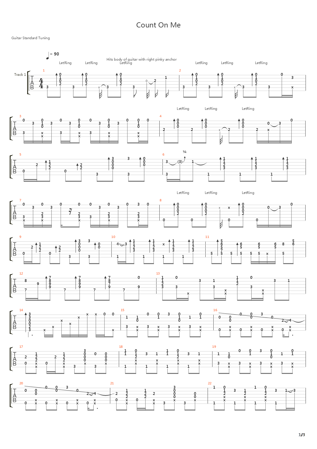 Count On Me吉他谱