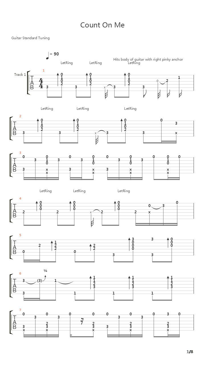 Count On Me吉他谱