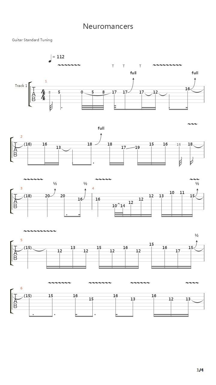 Neuromancers吉他谱