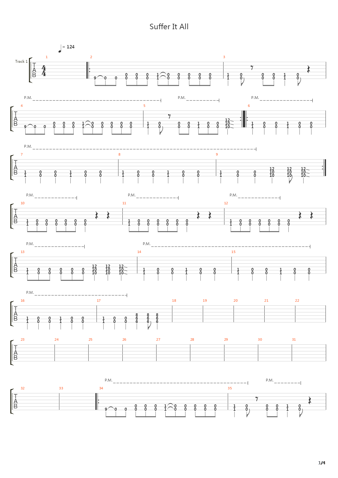 Suffer It All吉他谱