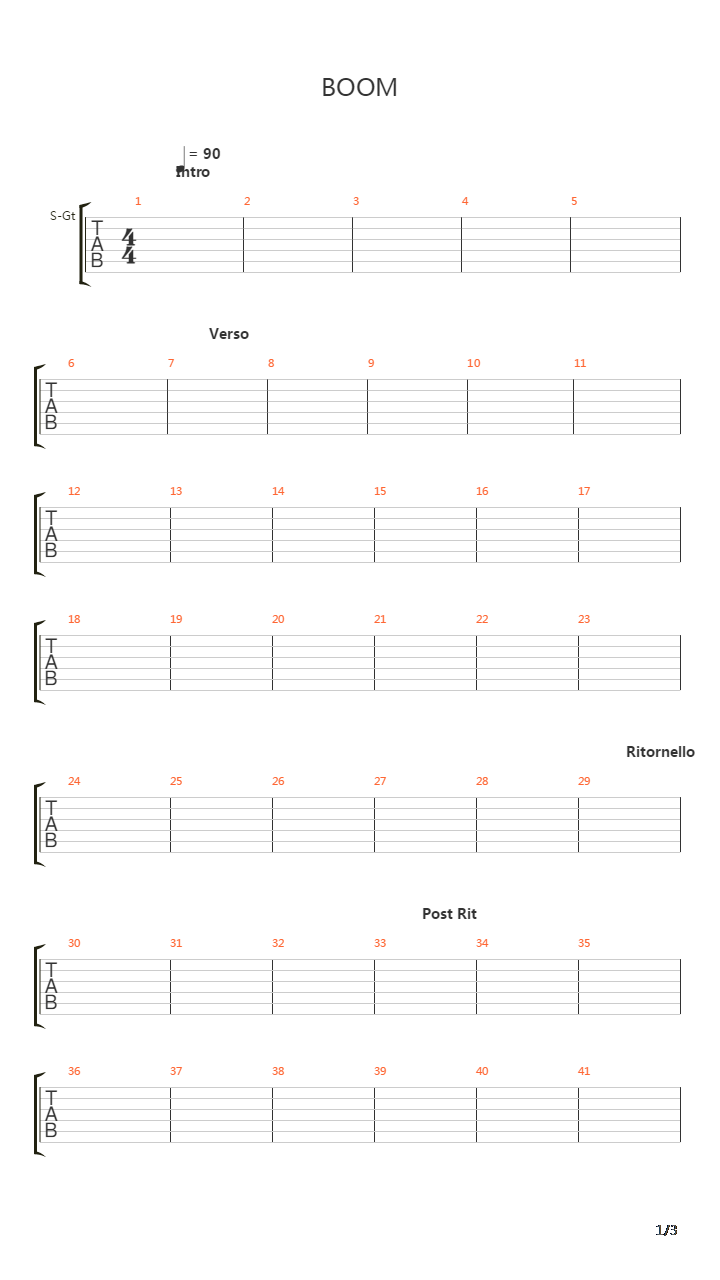 Boom吉他谱