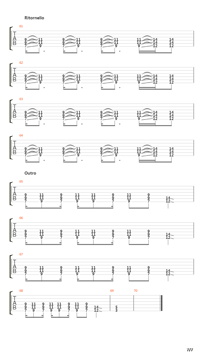 Porrada吉他谱