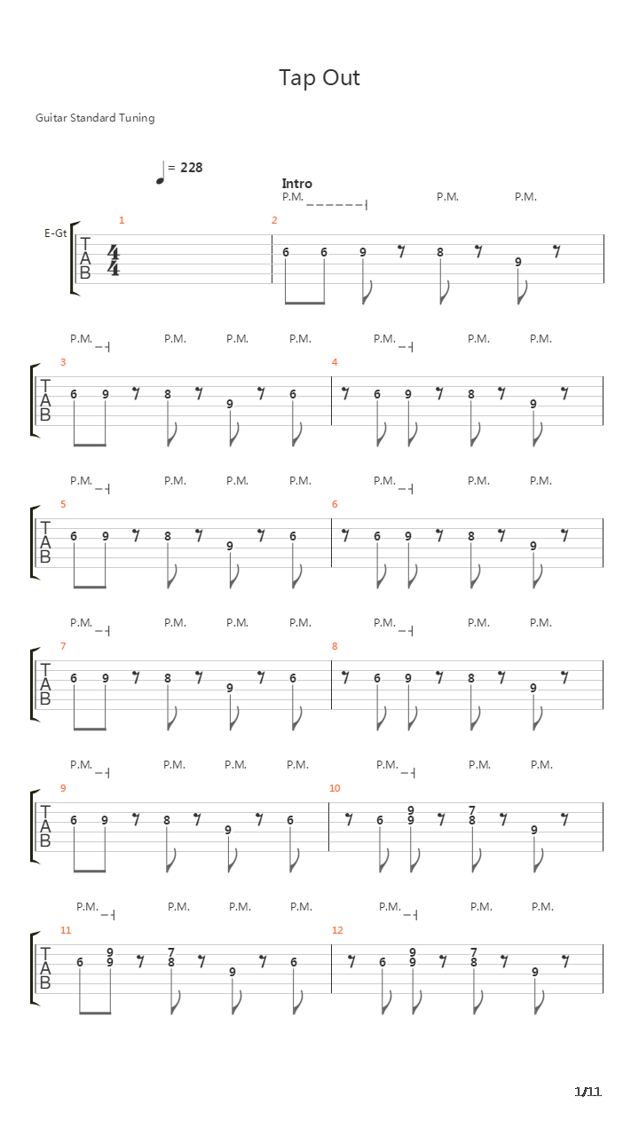 Tap Out吉他谱