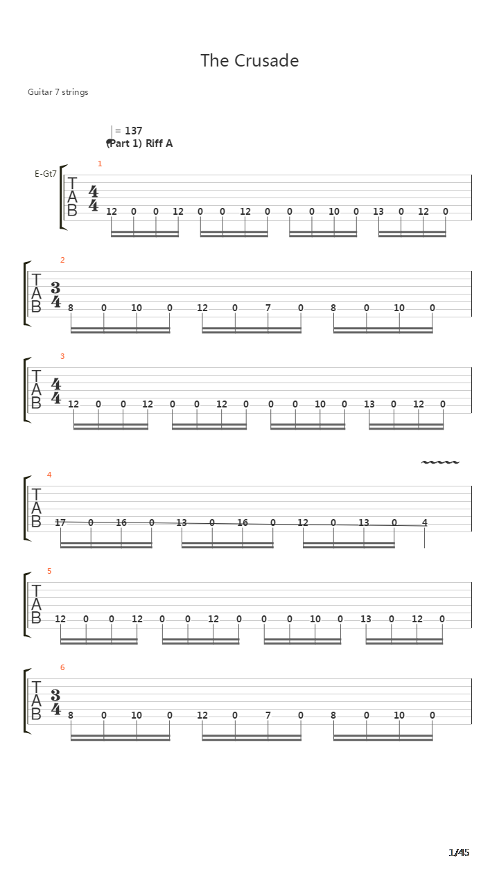 The Crusade吉他谱