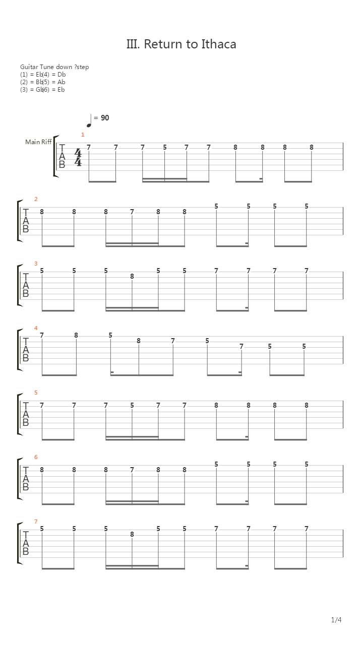 Return To Ithaka吉他谱