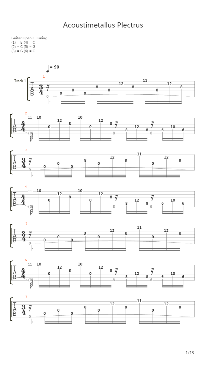 Acoustimetallus Plectrus吉他谱