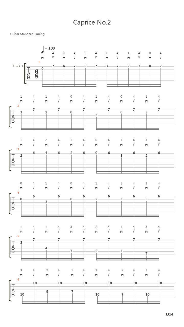 Caprice No.2吉他谱