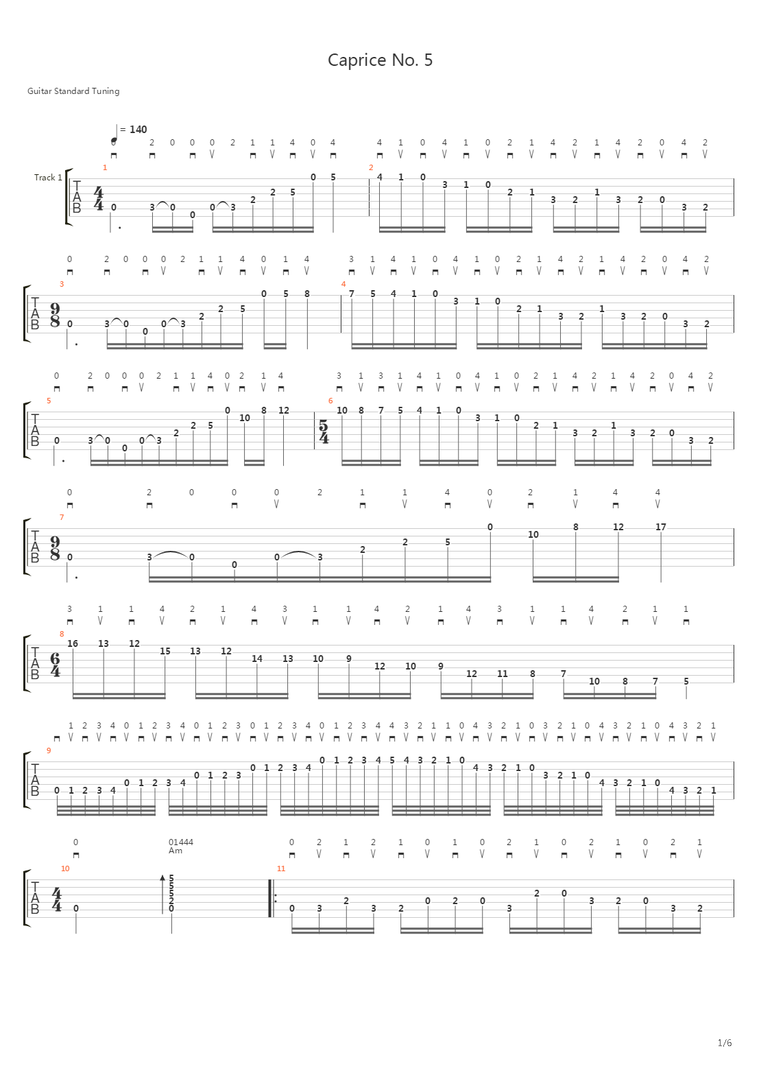 Caprice No.5吉他谱