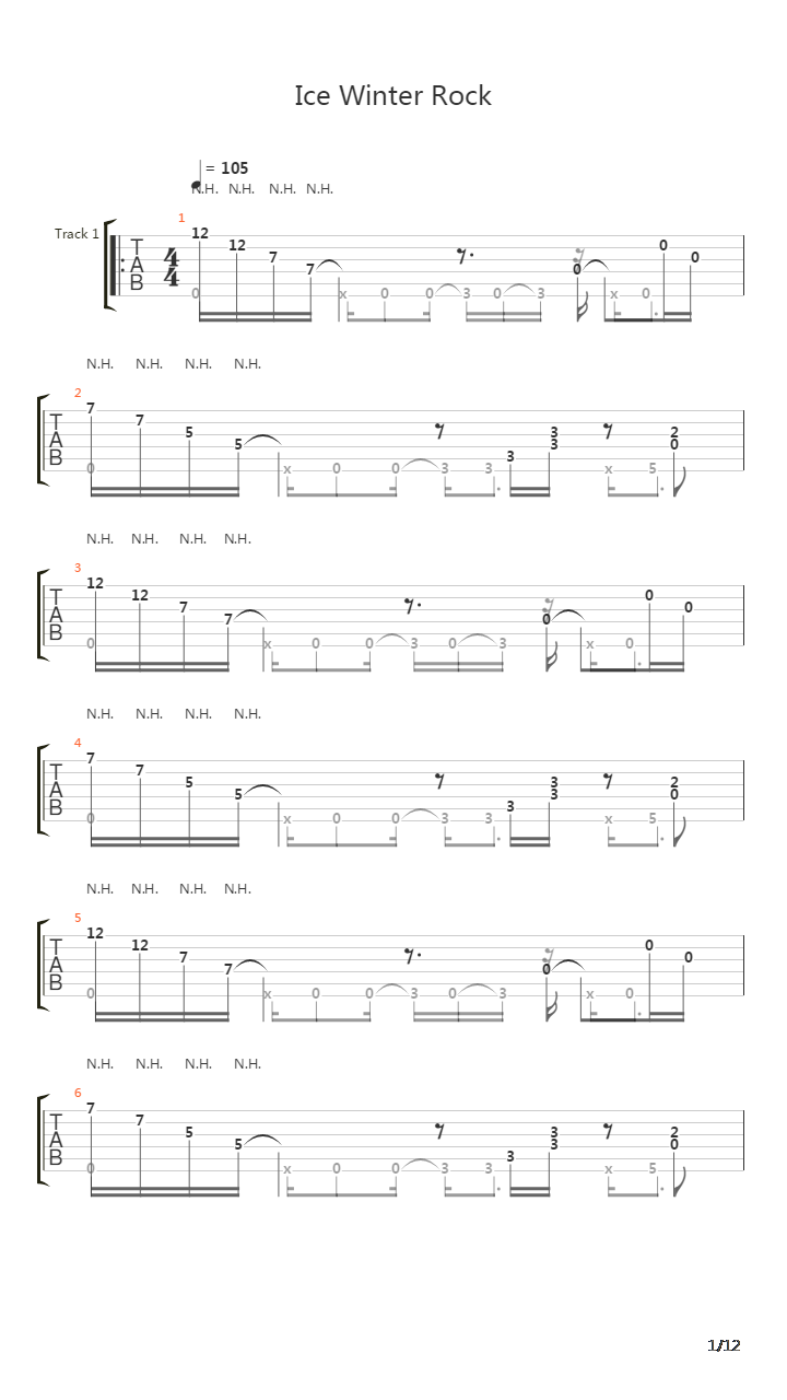 Ice Winter Rock吉他谱