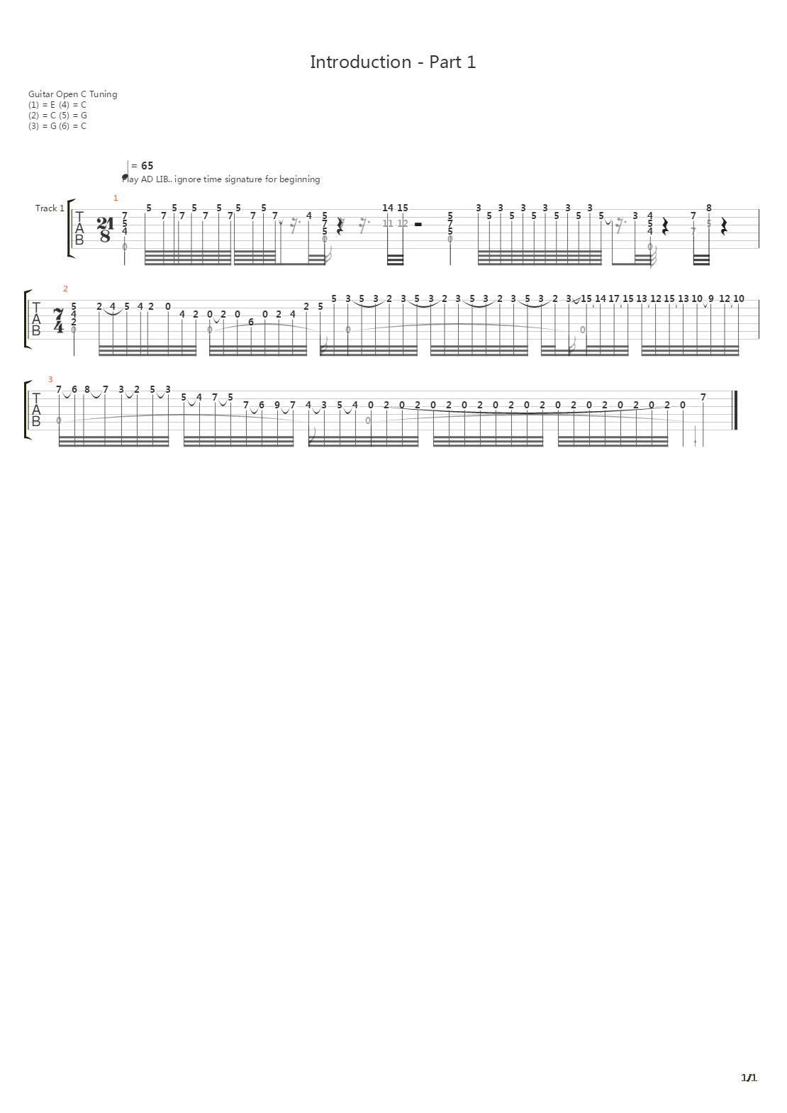 Introduction - Part 1吉他谱