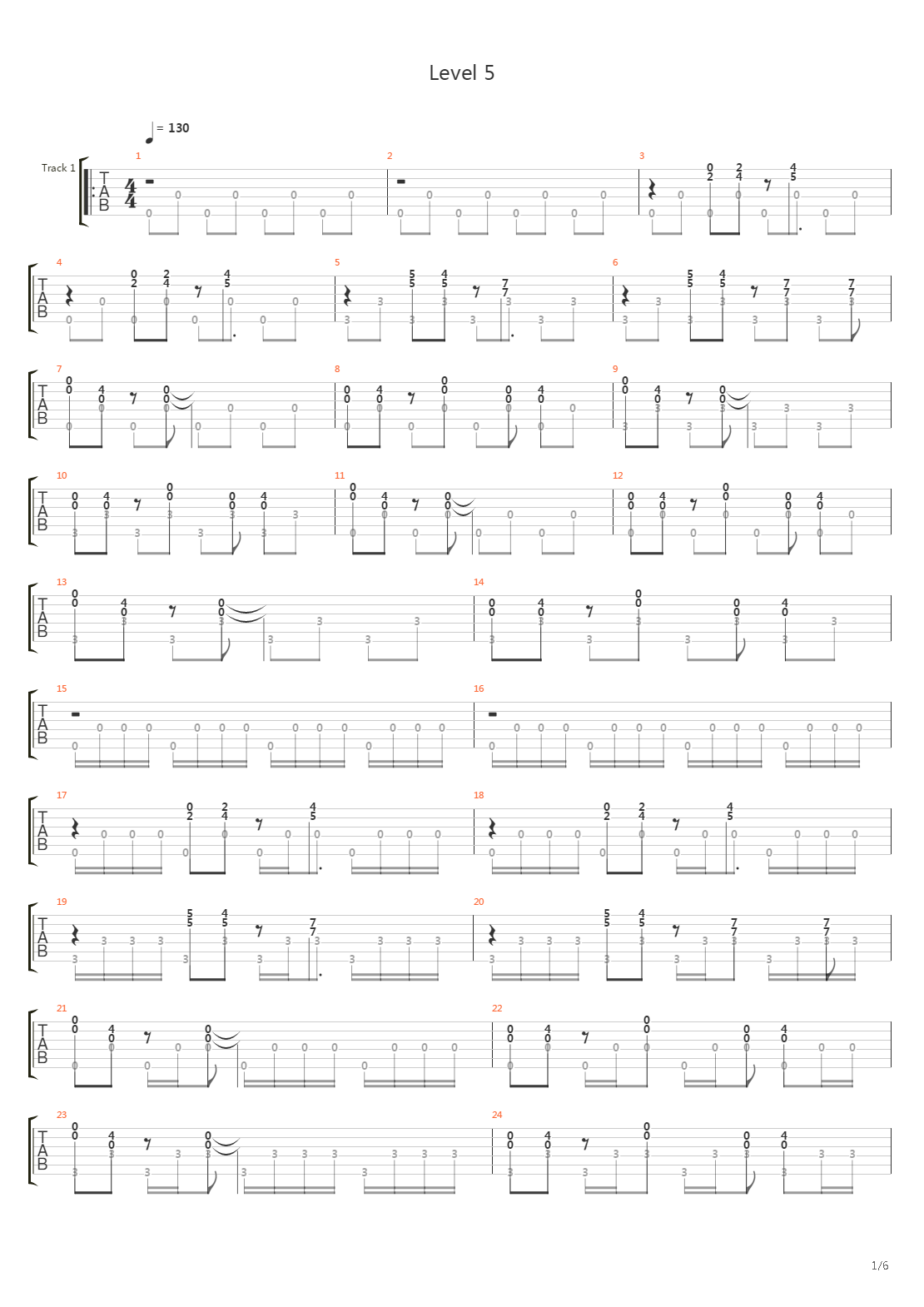 Level 5吉他谱
