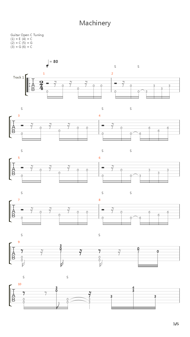 Machinery吉他谱