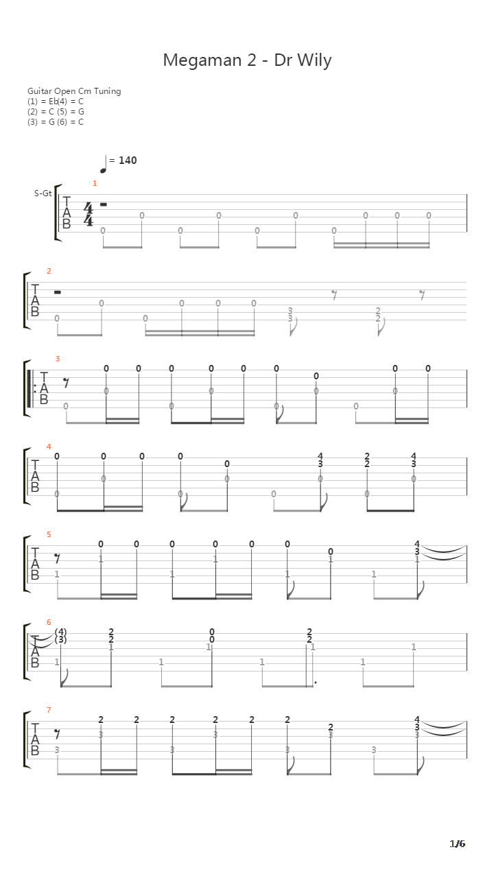 Mega Man 2 - Dr. Wily吉他谱
