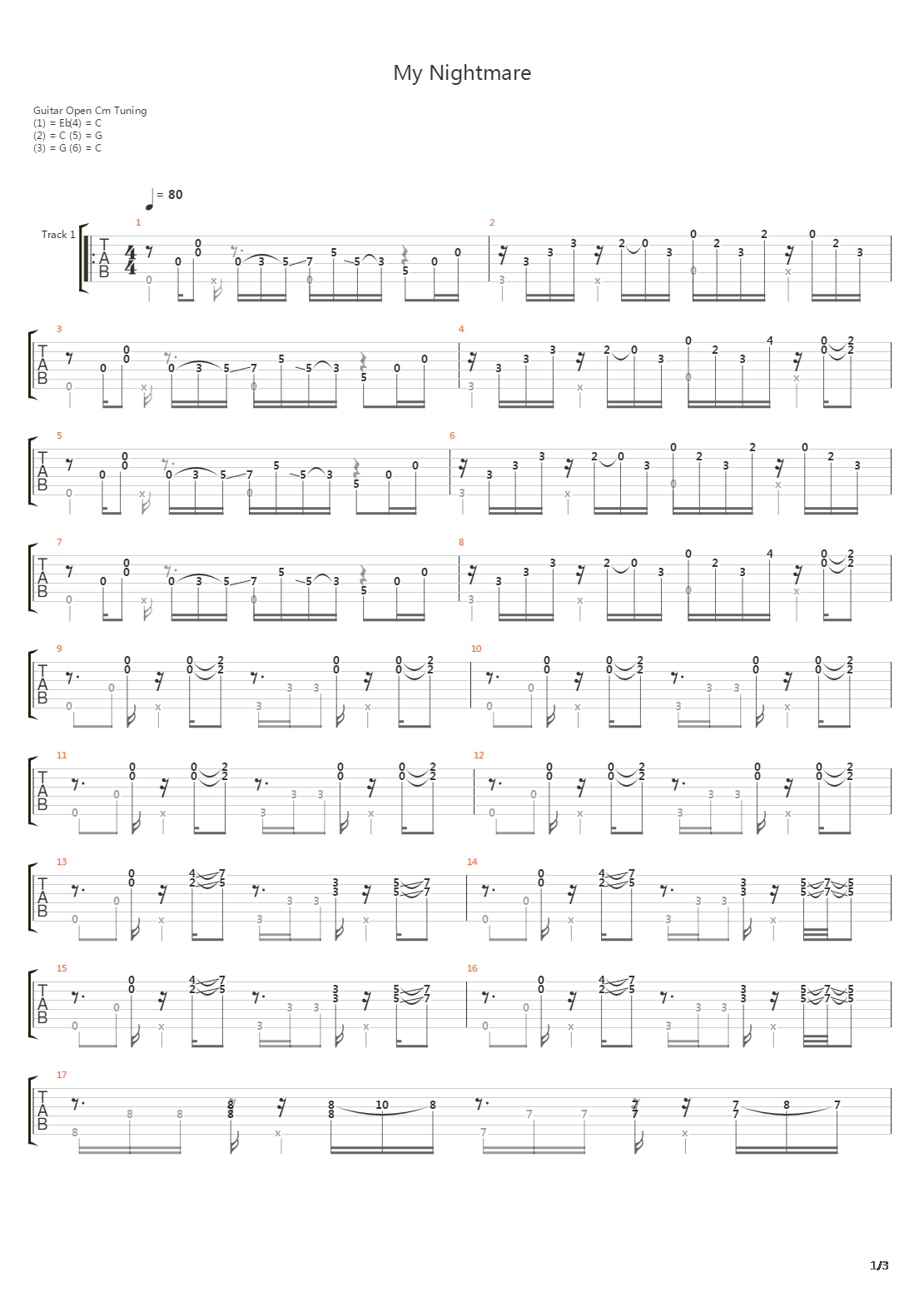 My Nightmare吉他谱
