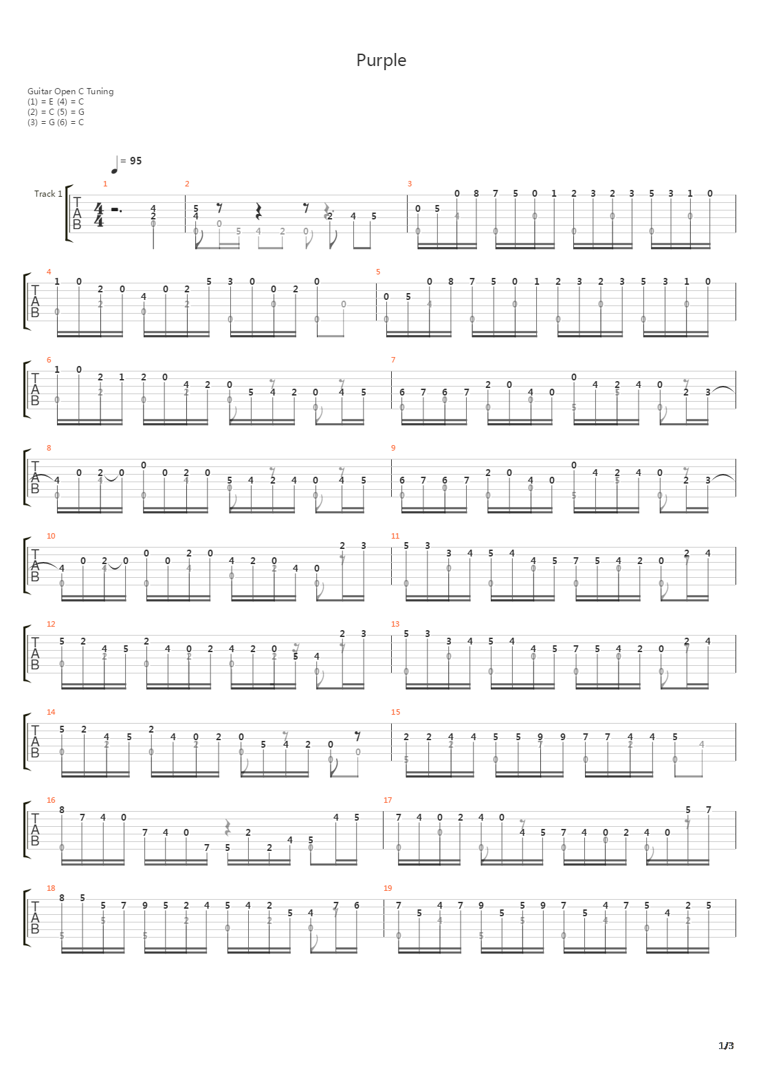 Purple吉他谱
