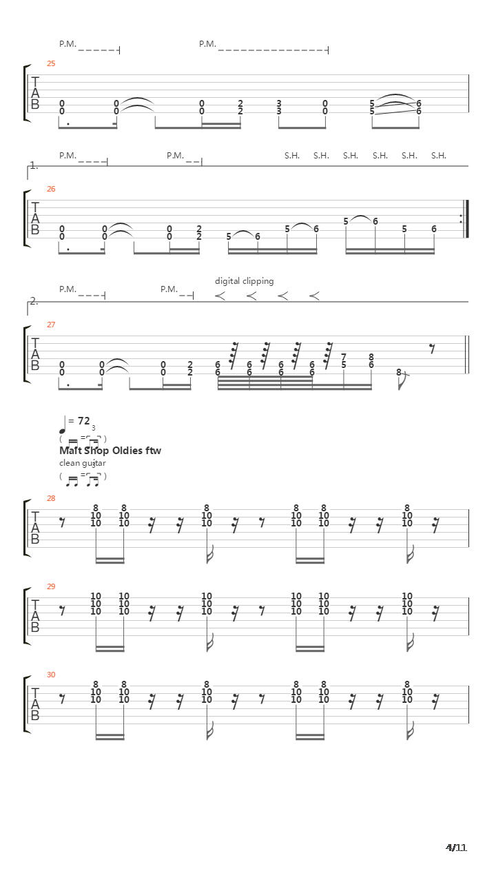 4の歌(4 No Uta)吉他谱