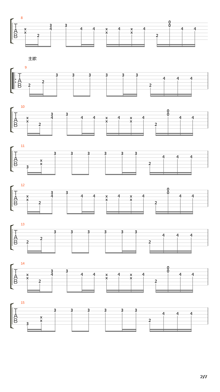 Style吉他谱