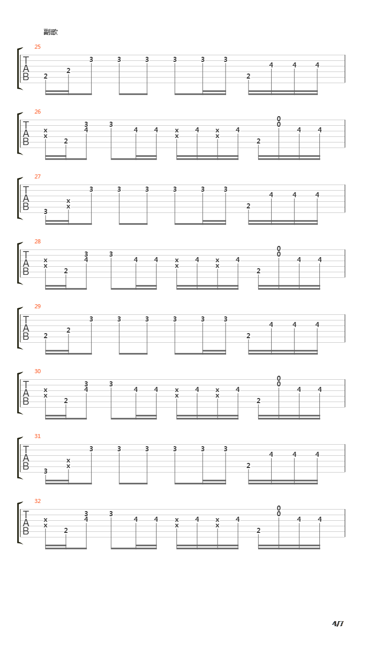 Style吉他谱