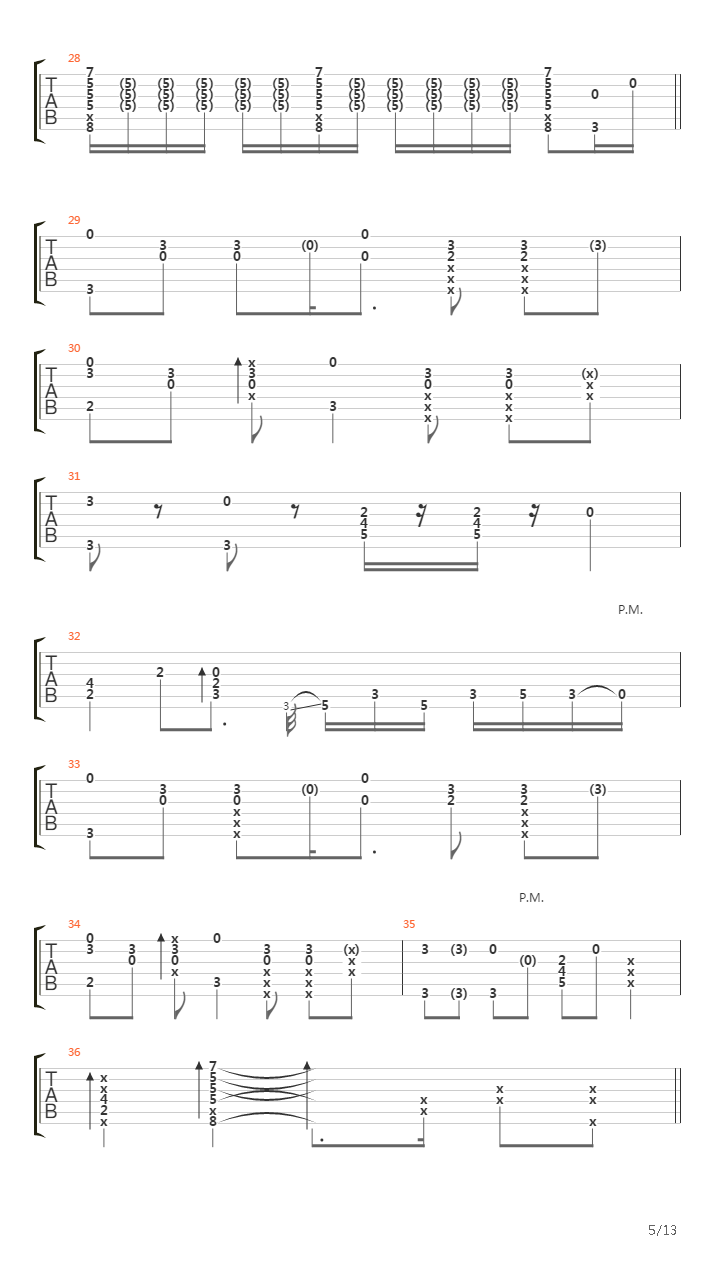 Can't Stop (RHCP)吉他谱