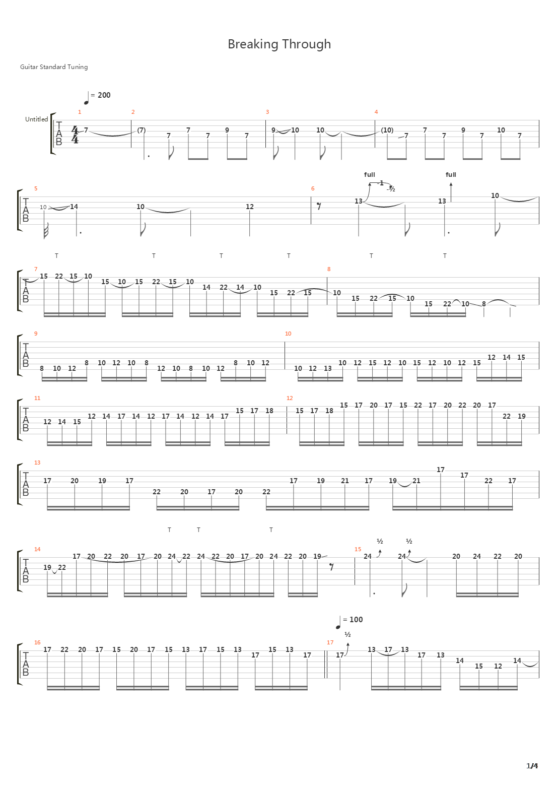 Breaking Through吉他谱