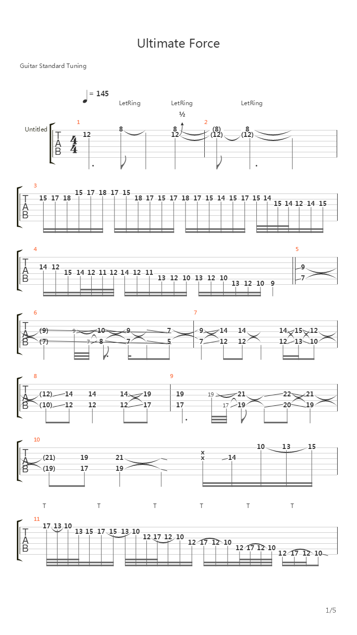Ultimate Force吉他谱