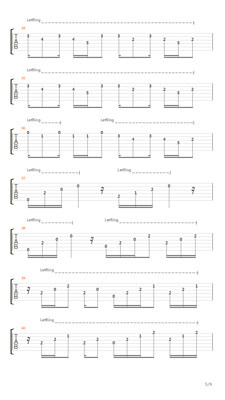 Writing To Reach You吉他谱