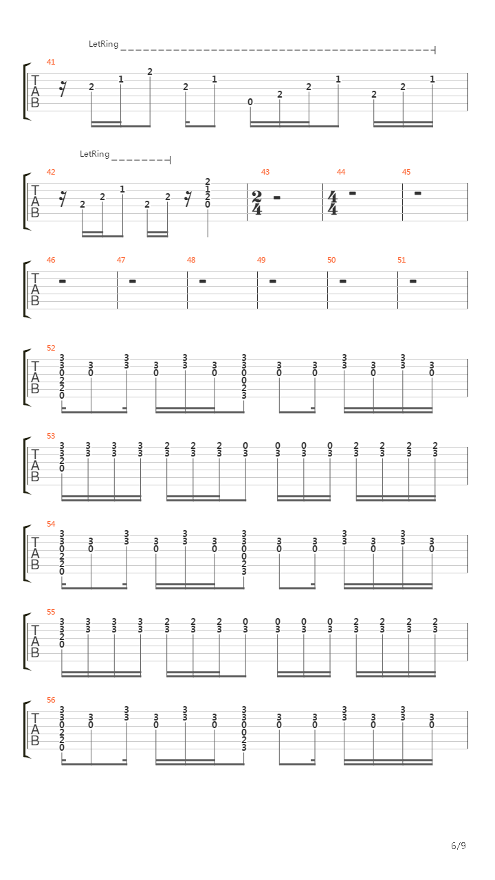 Writing To Reach You吉他谱