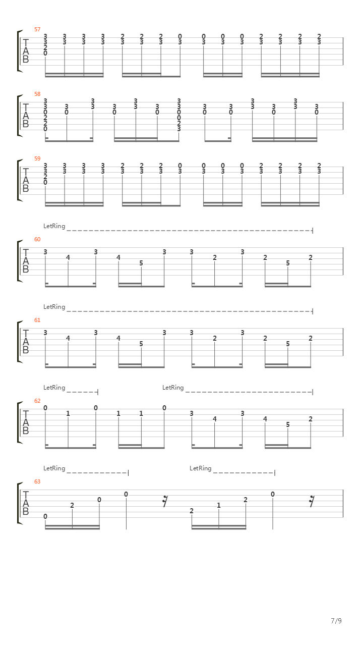 Writing To Reach You吉他谱