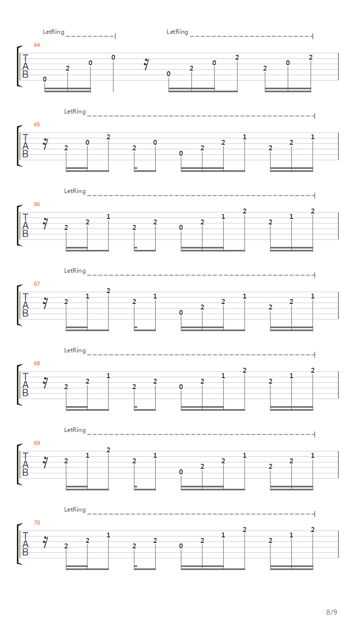 Writing To Reach You吉他谱