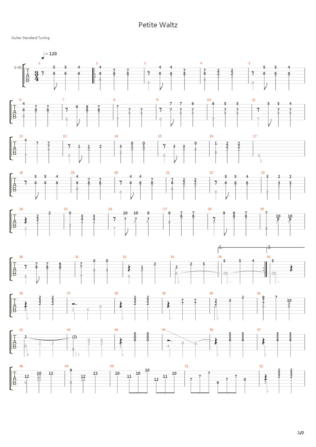 Petite Waltz吉他谱