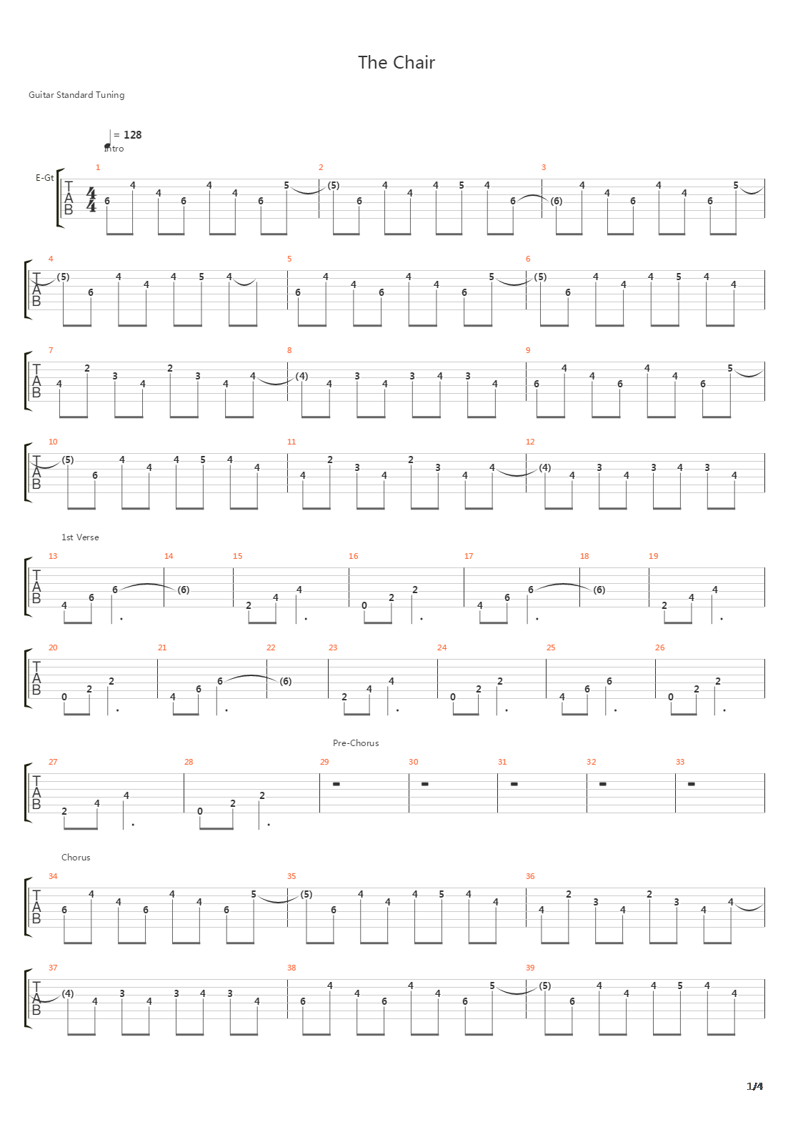 The Chair吉他谱