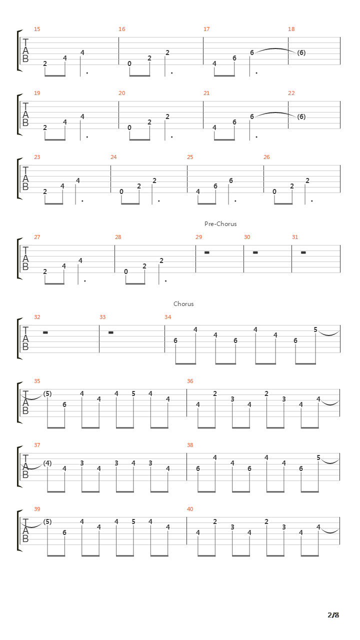 The Chair吉他谱