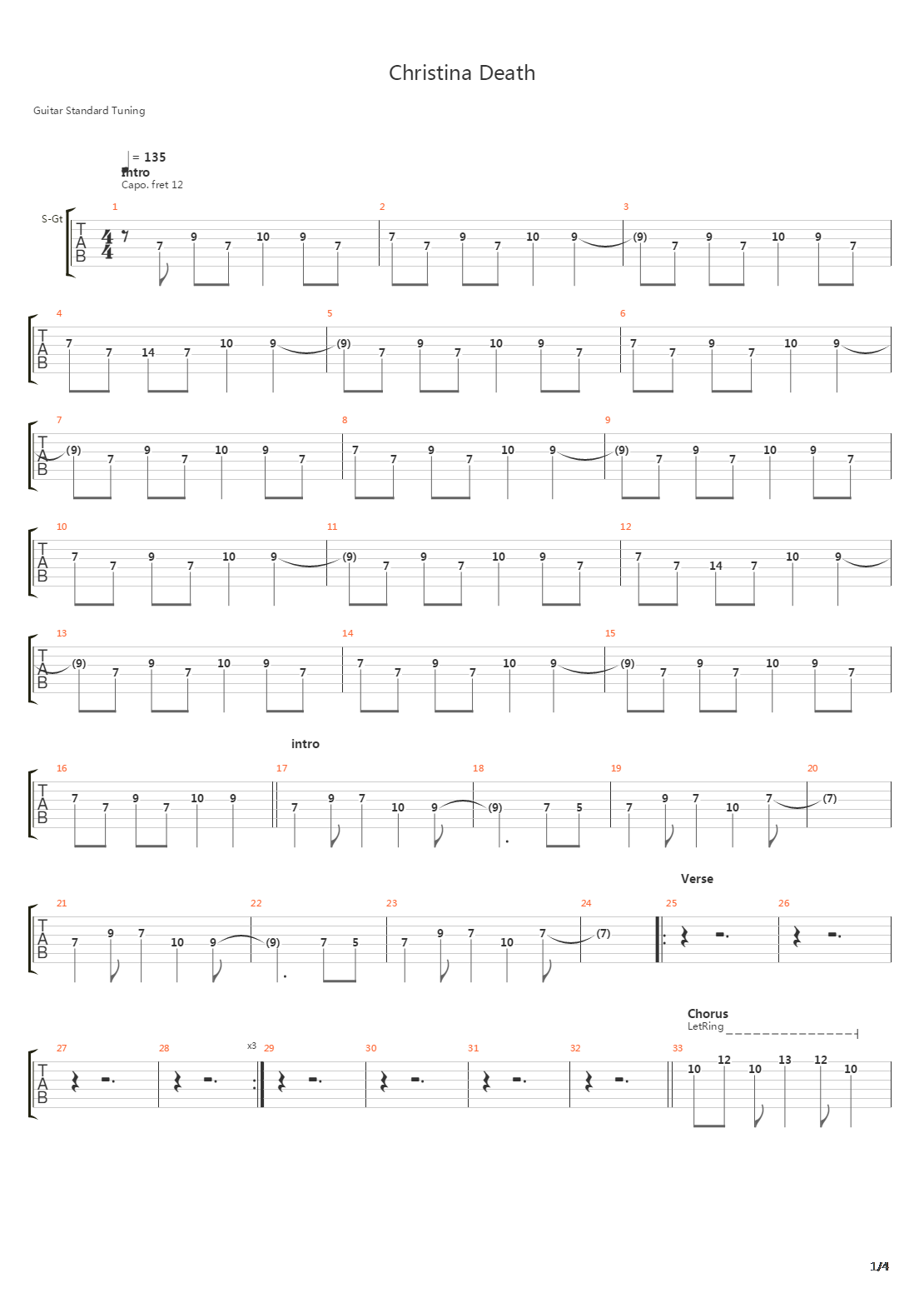 Christina Death吉他谱