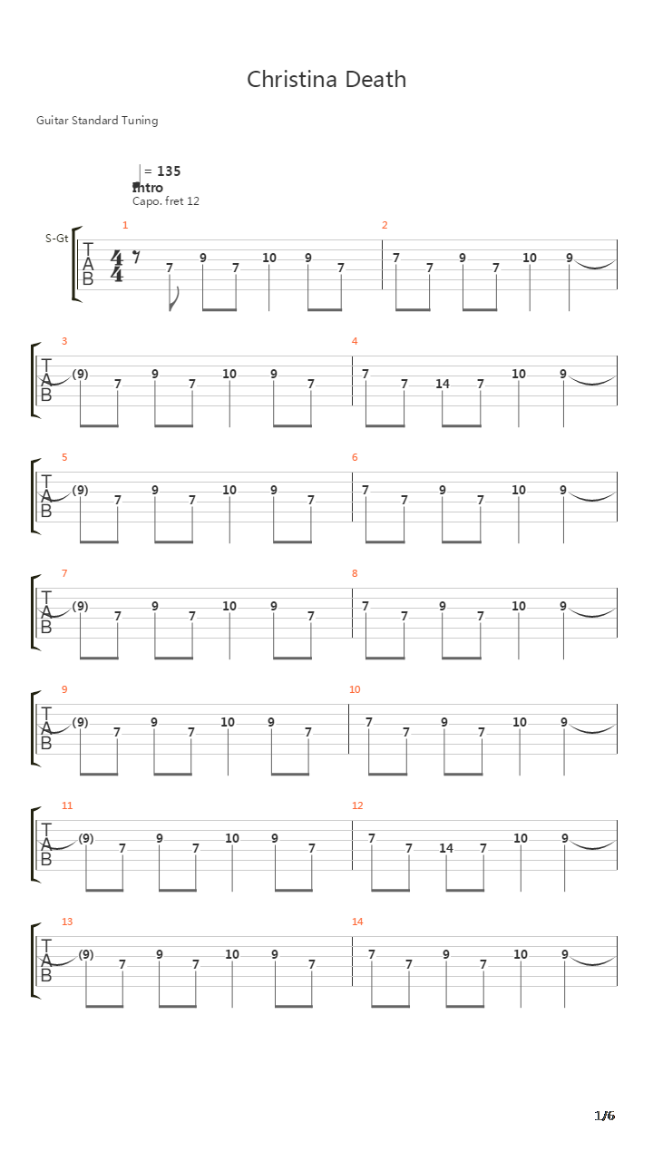Christina Death吉他谱
