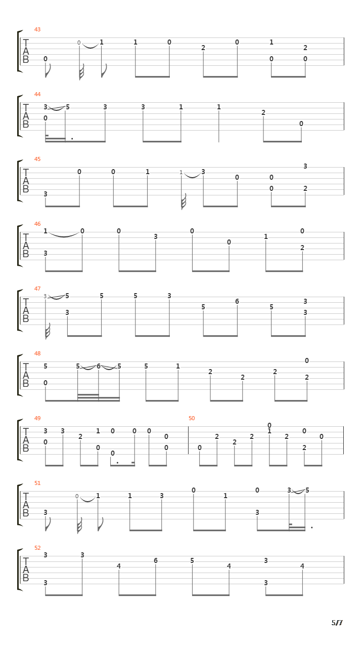 曲终人散（独奏）吉他谱