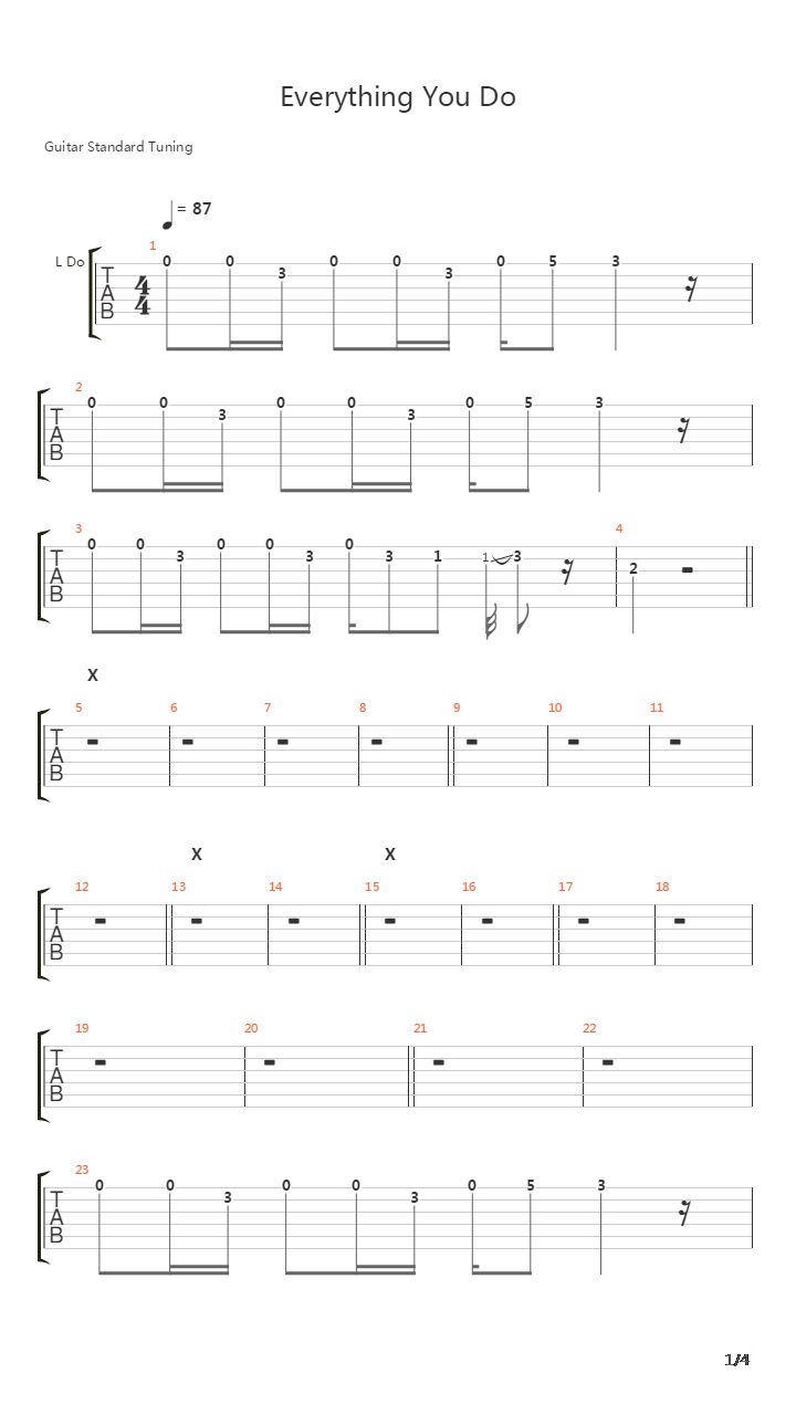 Everything You Do[总谱]吉他谱