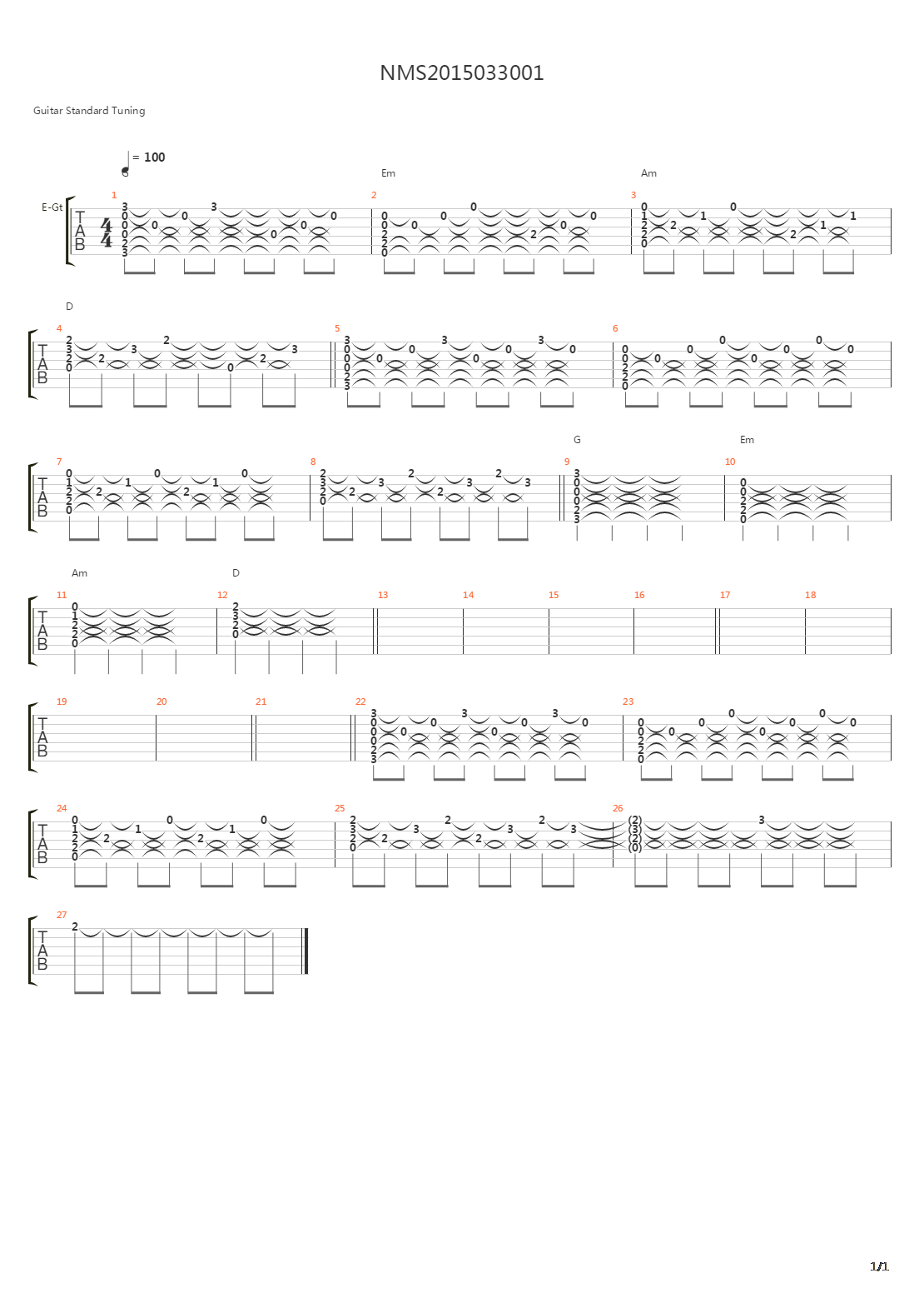 NMS 2吉他谱