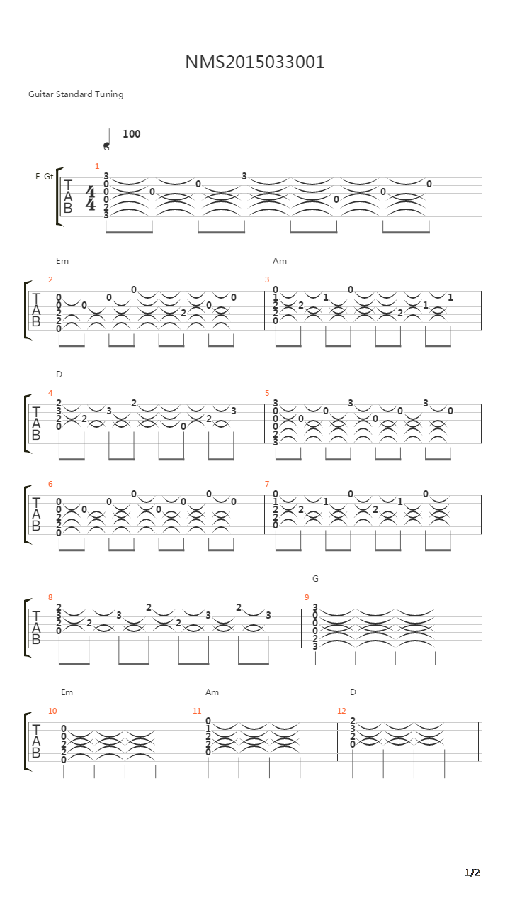 NMS 2吉他谱