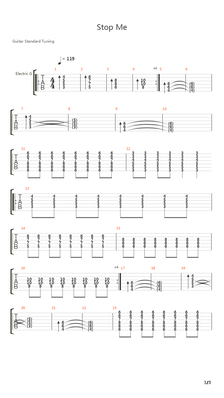 Stop Me吉他谱