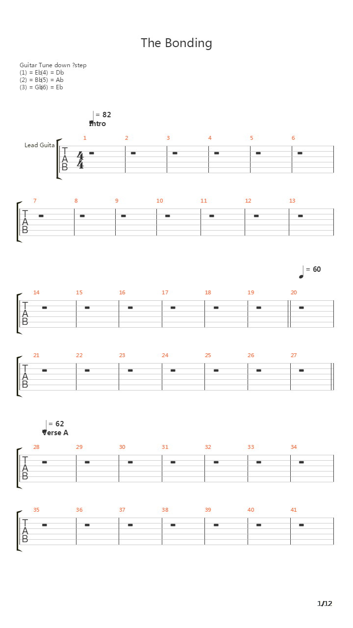 The Bonding吉他谱