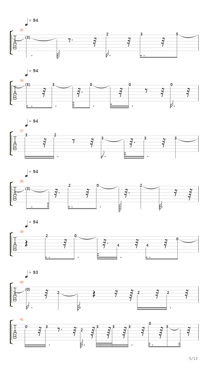 Ode To My Family吉他谱