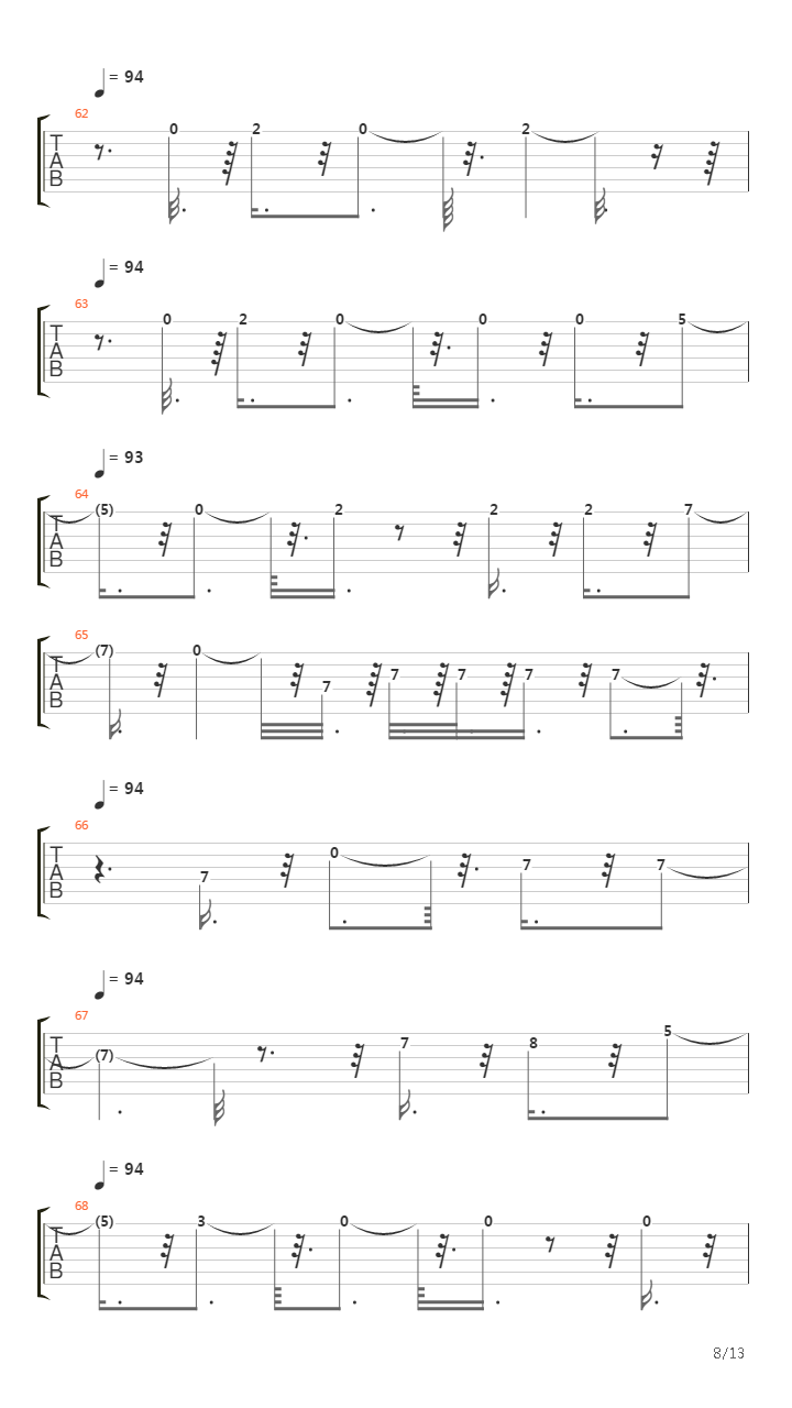 Ode To My Family吉他谱