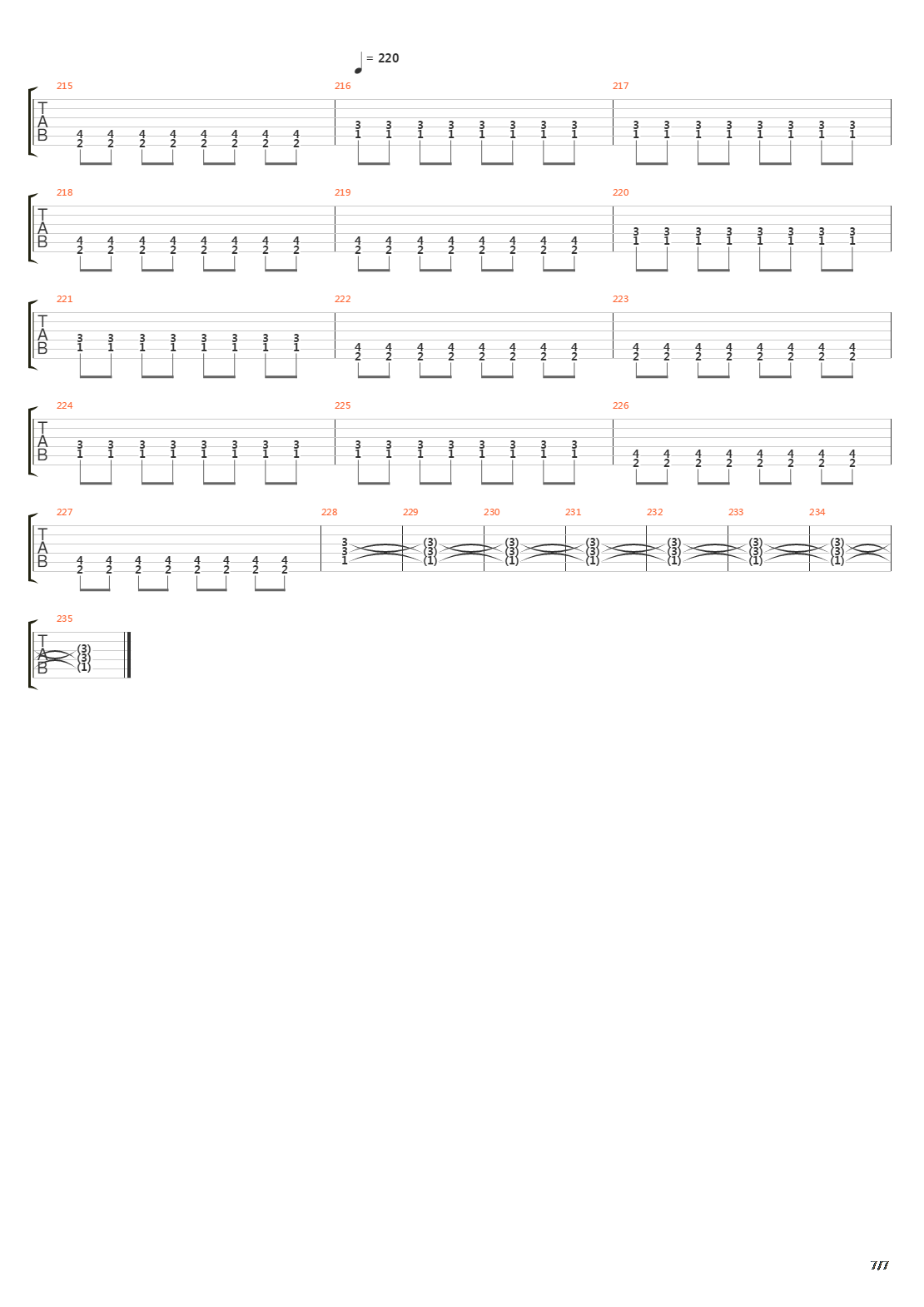 East Hasting吉他谱