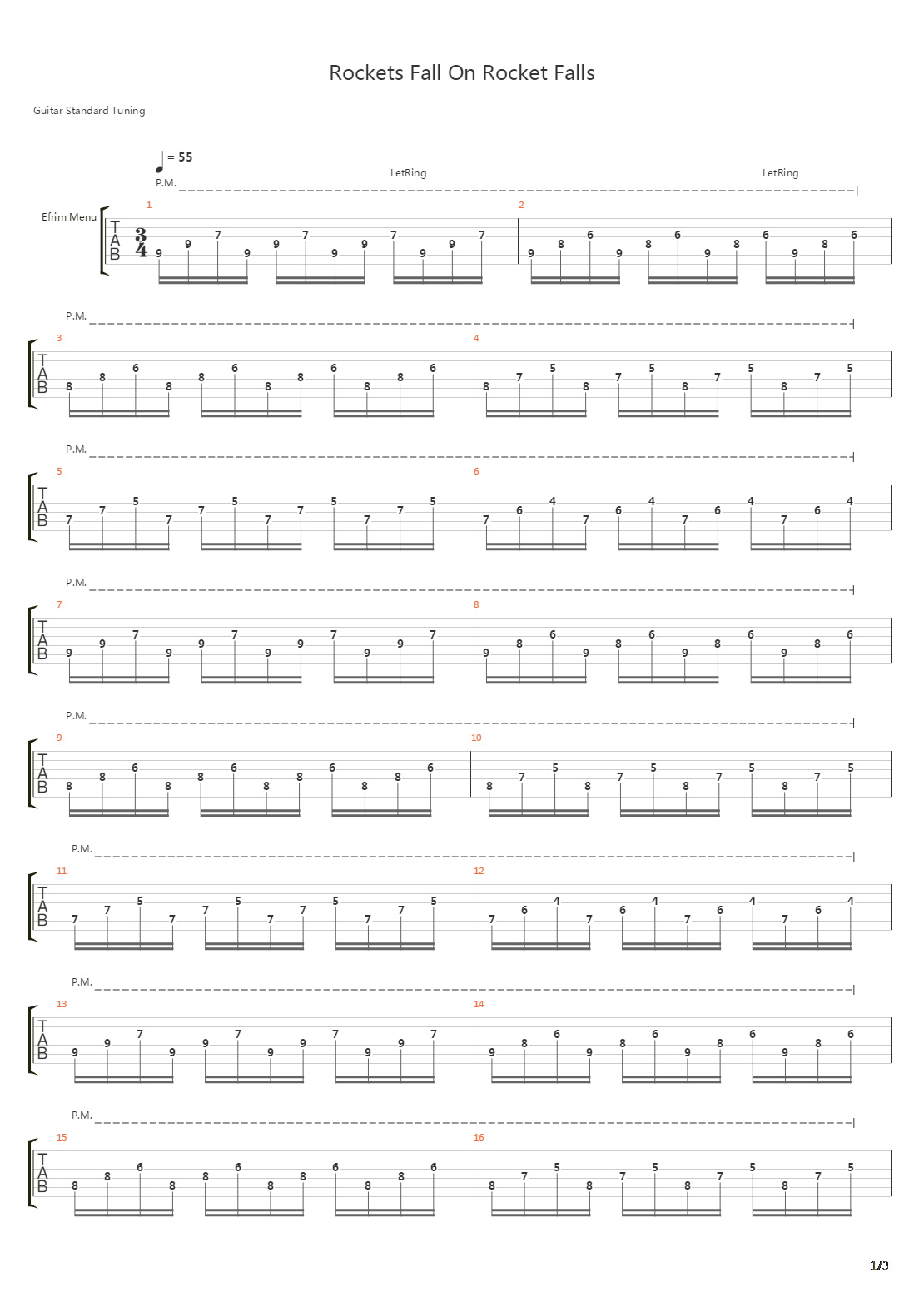 Rockets Fall On Rocket Falls吉他谱