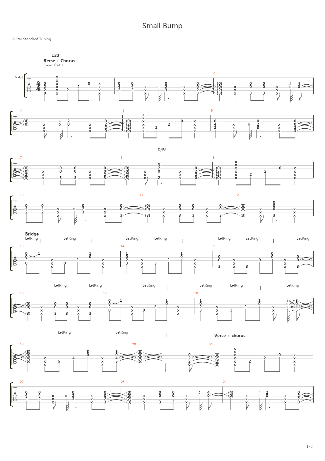 Small Bump吉他谱